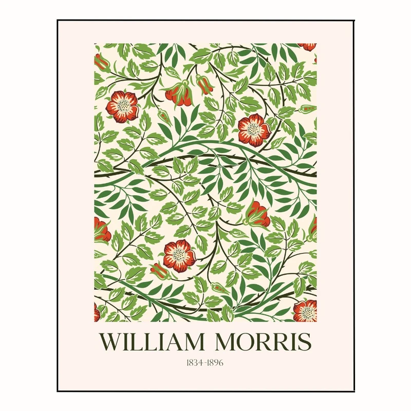 پوستر مدل  چاپ رترو  الگوی گل  