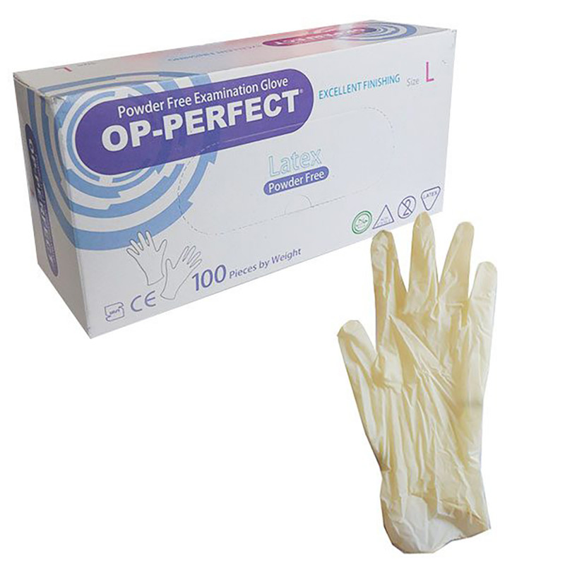 دستکش لاتکس حریر مدل اپی پرفکت کد 01 سایز لارج ده بسته 100 عددی