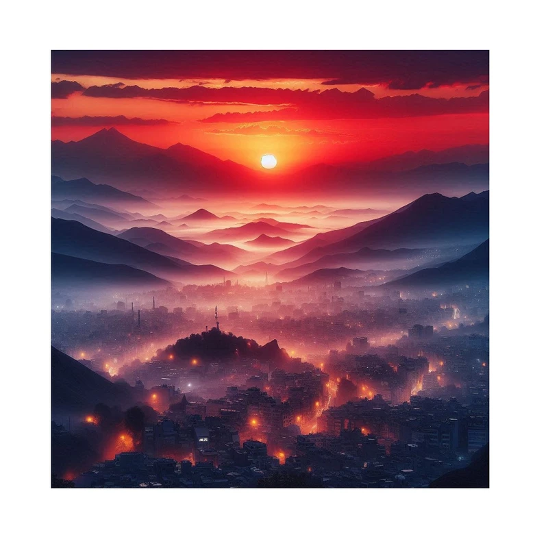 پوستر مدل غروب رباط کریم کد N12