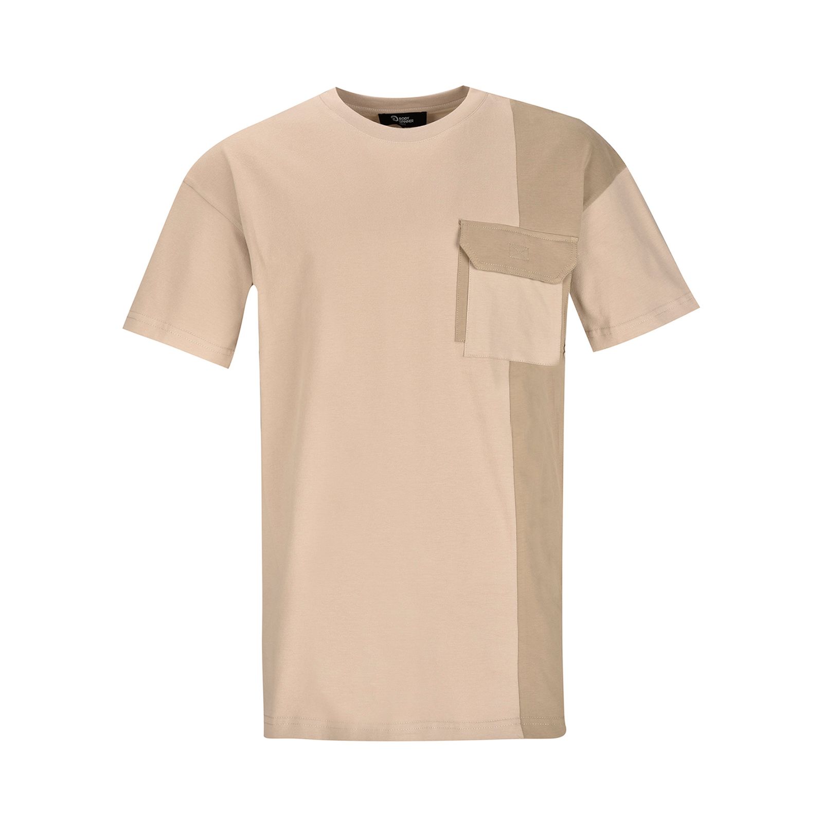 تی شرت آستین کوتاه مردانه بادی اسپینر مدل 3481 کد 1 رنگ کرم -  - 1