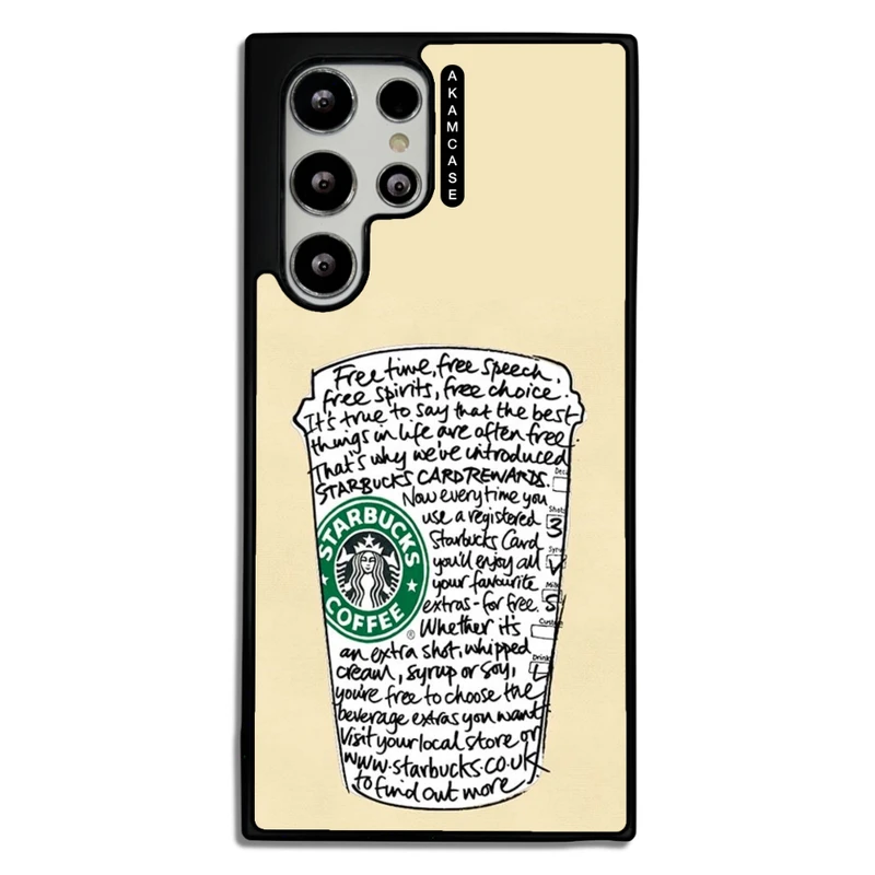 کاور آکام مدل AMCWSGS22U-STARBUCKS14 مناسب برای گوشی موبایل سامسونگ Galaxy S22 Ultra  