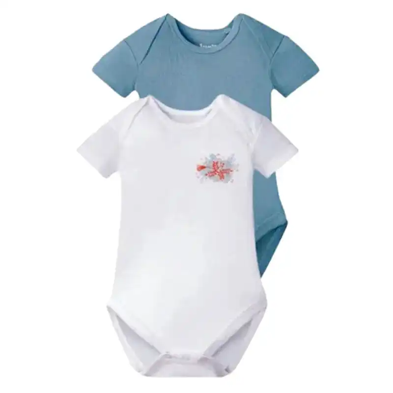 بادی آستین کوتاه نوزادی لوپیلو مدل b9 مجموعه دو عددی