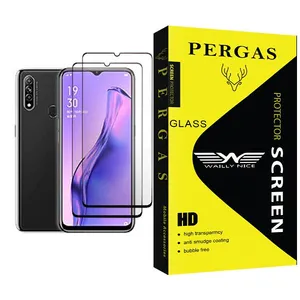 Waily Nice Pergas Glass MIX002 Screen Protector For Oppo A8 Pack Of 2