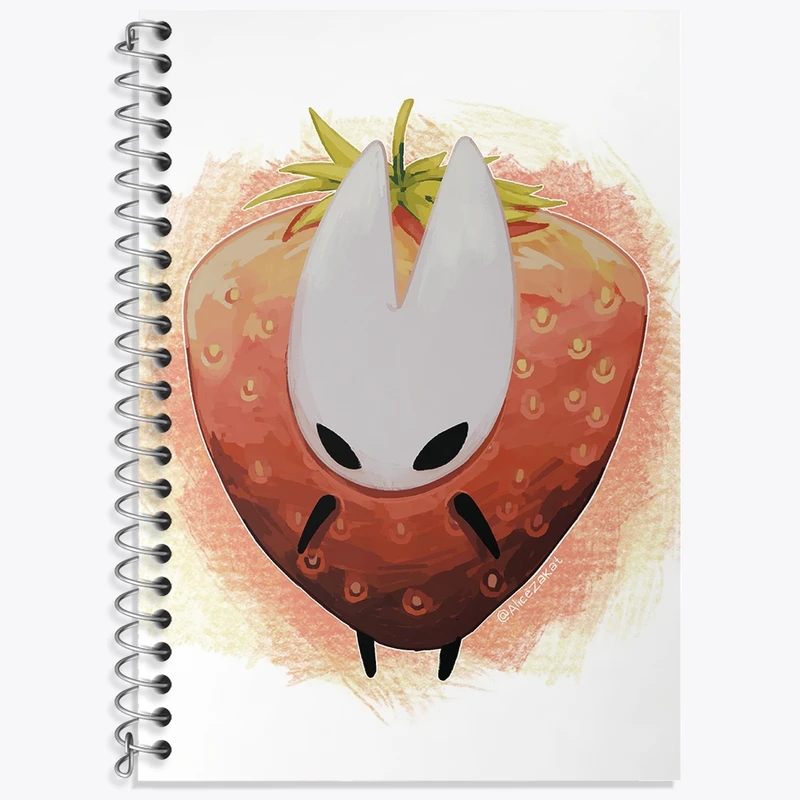 دفتر زبان 50 برگ خندالو مدل دو خط طرح بازی هالو نایت (Hollow Knight) کد 32970