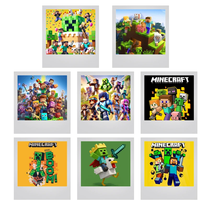 آویز تزیینی مدل بازی ماینکرفت کد 89 مجموعه 8 عددی