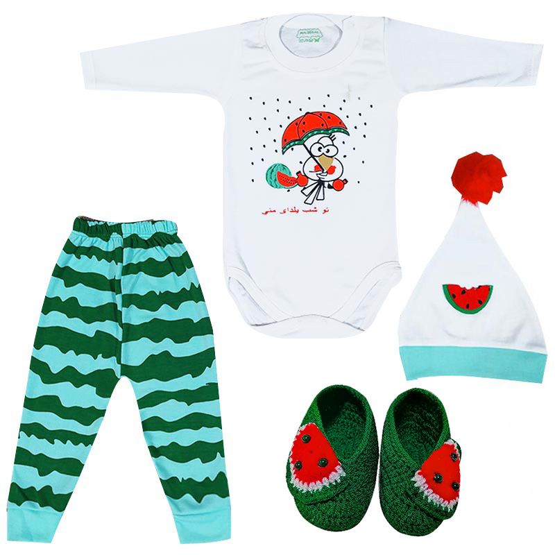 ست 4 تکه لباس نوزادی مدل یلدا -  - 1