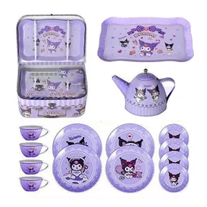 ست 15 تکه اسباب بازی چایخوری مدل فلزی طرح کرومی کد 7675-1