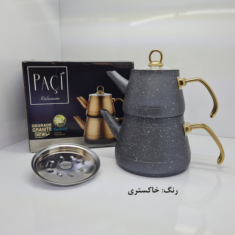 ست کتری و قوری پاچی مدل PIRAMITE به همراه استند فلزی ست کتری و قوری پاچی مدل PIRAMITE به همراه استند فلزی