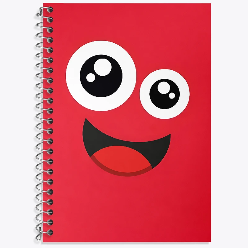 دفتر زبان 50 برگ خندالو مدل سه خط طرح ایموجی کد N5398