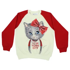 سویشرت دخترانه مانکی طرح گربه مدل 586