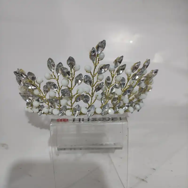 تاج عروس زنانه مدل تاج نگین و کریستال