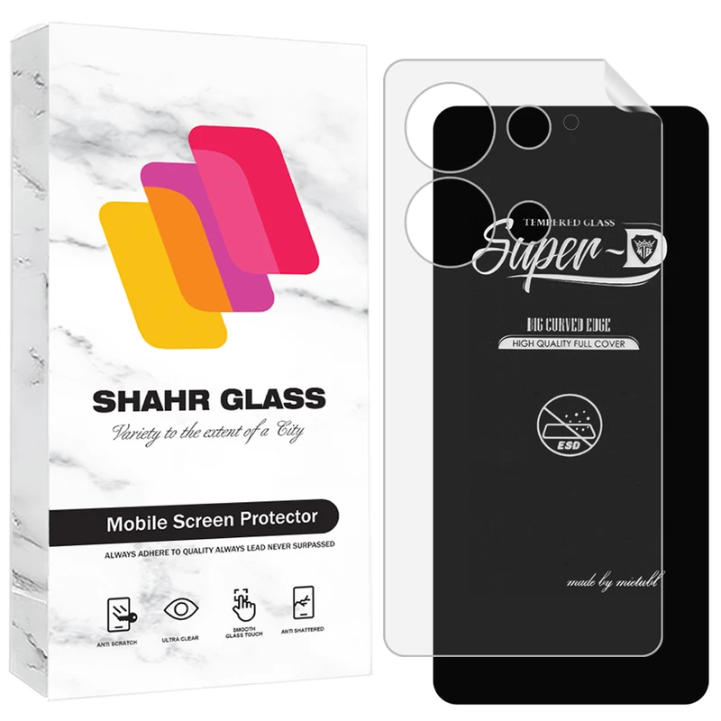 محافظ صفحه نمایش شهر گلس مدل SUNS مناسب برای گوشی موبایل شیائومی Redmi Note 13 Pro 4G / Poco M6 Pro 4G به همراه محافظ پشت گوشی 