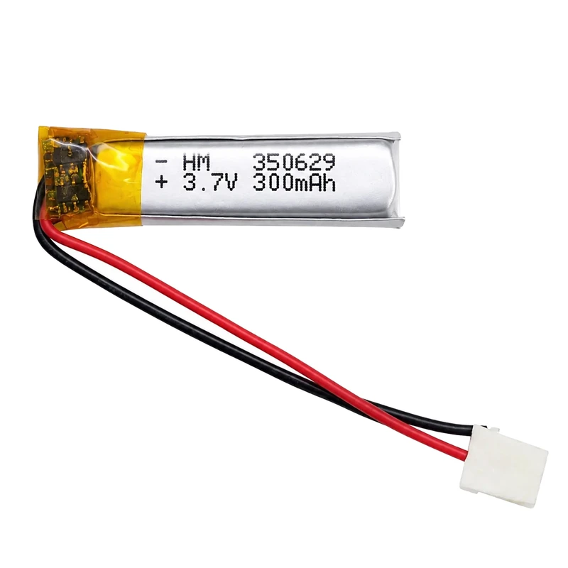 باتری لیتیومی قابل شارژ مدل HM-350629 ظرفیت 300 میلی‌ آمپر ساعت