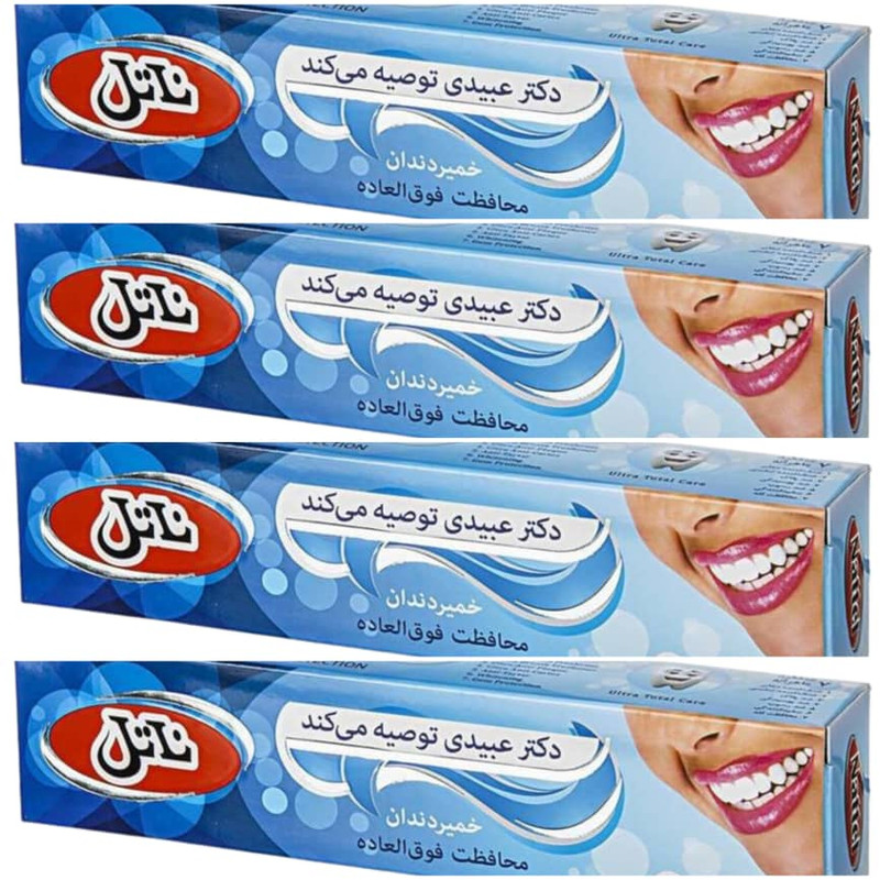 خمیر دندان ناتل مدل ultra protection حجم 120 میلی لیتر بسته 4 عددی خمیر دندان ناتل مدل ultra protection حجم 120 میلی لیتر بسته 4 عددی