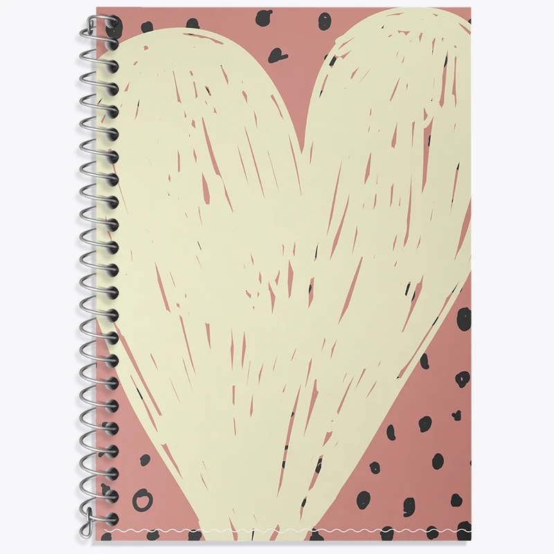 دفتر لغت 50 برگ خندالو طرح قلب کد N1038