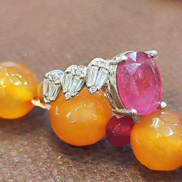 انگشتر نقره زنانه مدل سنگ یاقوت آفریقایی کد 5005