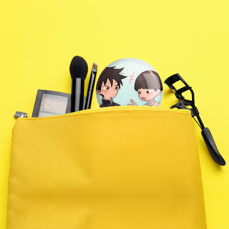 آینه جیبی خندالو مدل شییکو و ریتسو انیمه موب سایکو Mob Psycho 100 کد 24476