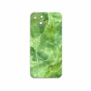 MAHOOT Green-Crystal-Marble Cover Sticker for Apple iPhone 13