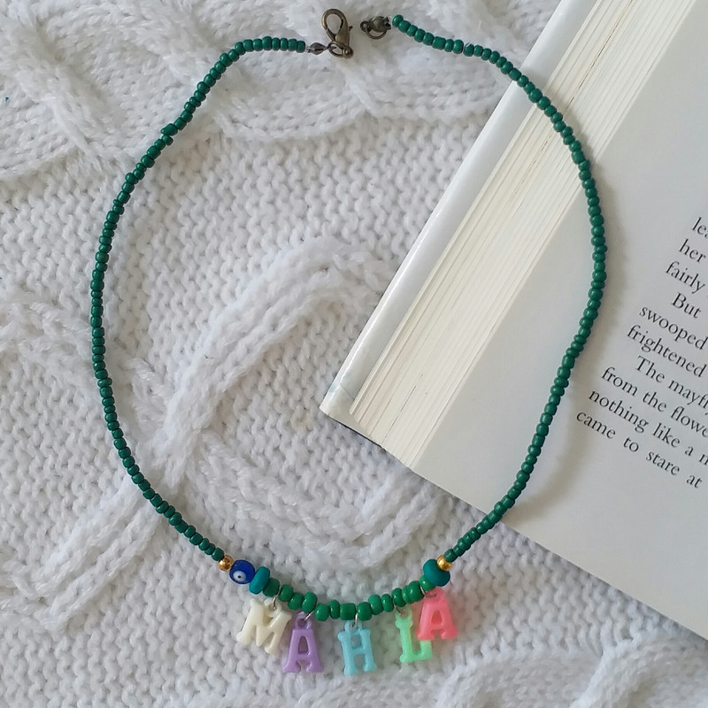 گردنبند دخترانه مدل تابستانی اسم مهلا G235 گردنبند دخترانه مدل تابستانی اسم مهلا G235