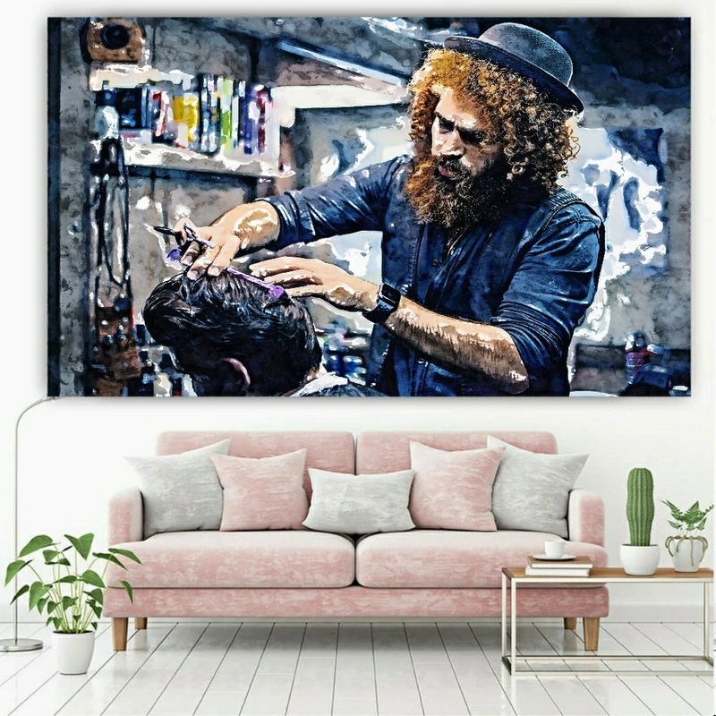 پوستر پارچه ای طرح آرایشگاه مردانه مدل SDM115