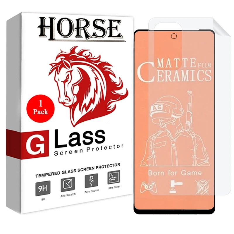 محافظ صفحه نمایش مات هورس مدل 2CMN مناسب برای گوشی موبایل شیائومی Poco M4 Pro 5G  به همراه محافظ پشت گوشی