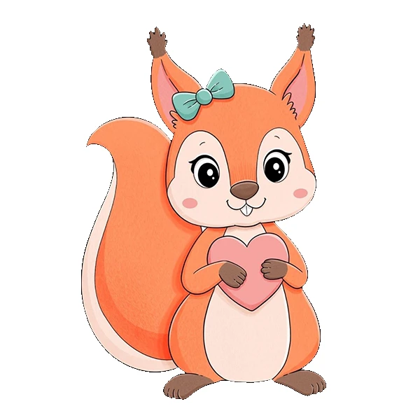 استیکر پارچه و لباس پاد آفرین طرح سنجاب بامزه کد 3647