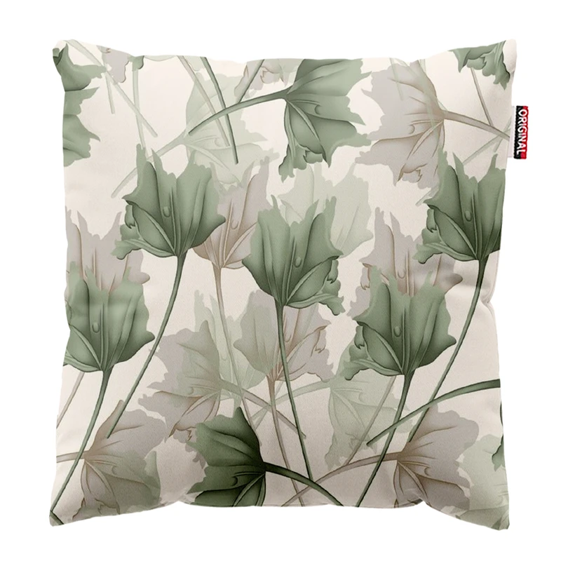 کوسن پاد آفرین مدل مینیمال طرح گل و برگ کد PK303242 سایز 30*30 سانتی متر