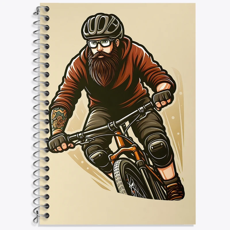 دفتر لغت 50 برگ خندالو طرح دوچرخه سوار کد N1453