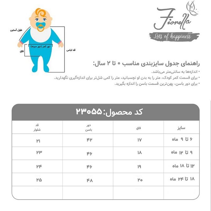 ست 3 تکه لباس نوزادی فیورلا مدل ماهی 23055 -  - 9