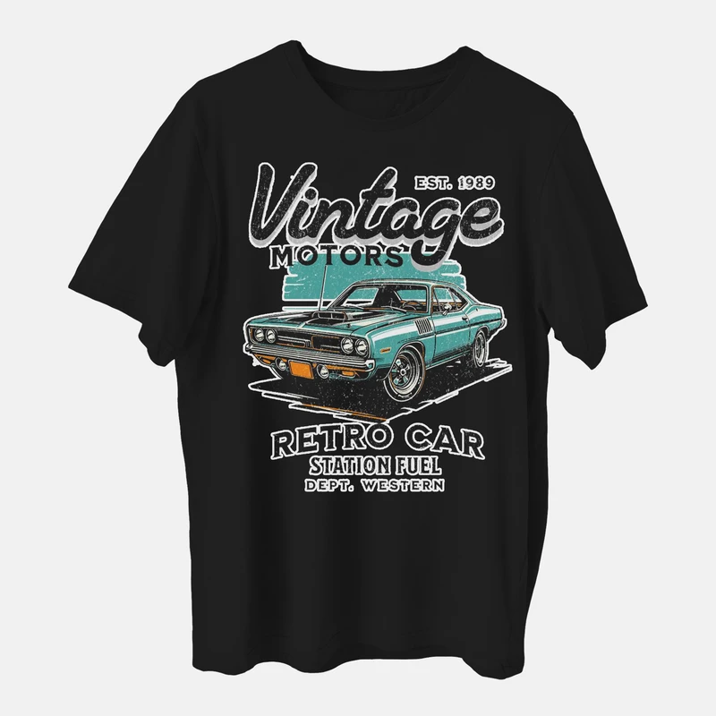 تی شرت آستین کوتاه مردانه مدل mustang 1969 کد mo414