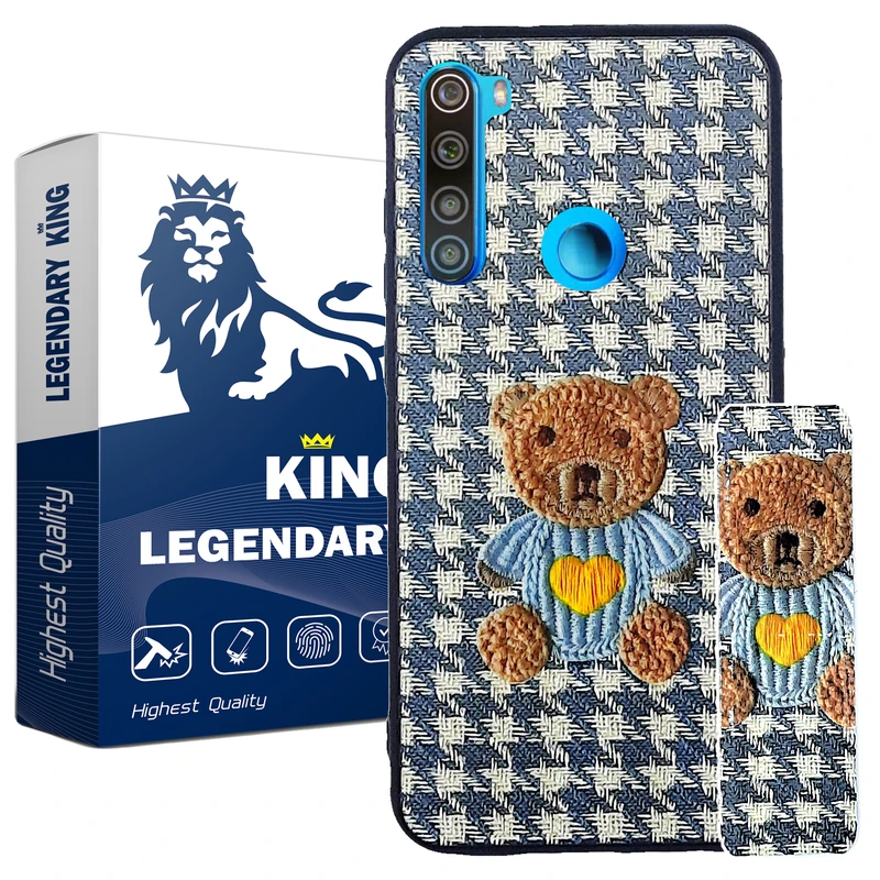   کاور لاین کینگ طرح خرس 3D مناسب برای گوشی موبایل شیائومی Redmi Note 8 به همراه پایه نگهدارنده