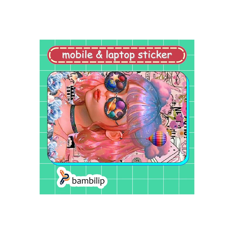 استیکر بامبیلیپ مدل کارت عابر طرح دختر کهکشانی کد 2130101
