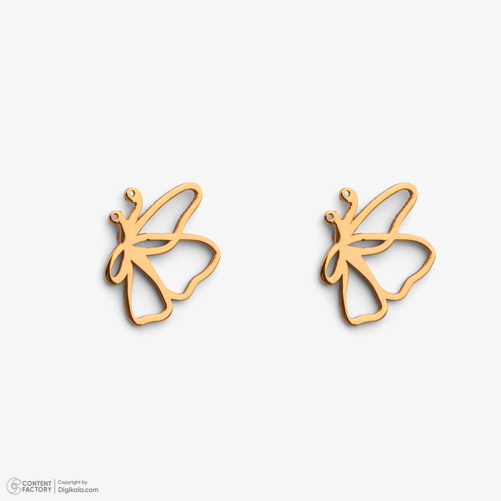 نیم ست طلا 18 عیار زنانه سایا گلد مدل پروانه ns11 -  - 8
