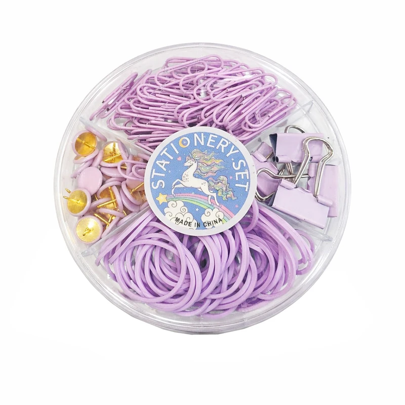 گیره کاغذ مدل پاستلی مجموعه 130 عددی