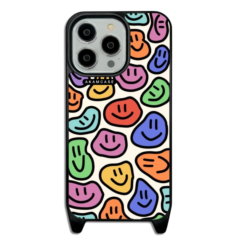 کاور آکام مدل AMCWLA13PRO-HAPPY FACE2 مناسب برای گوشی موبایل اپل iPhone 13 Pro
