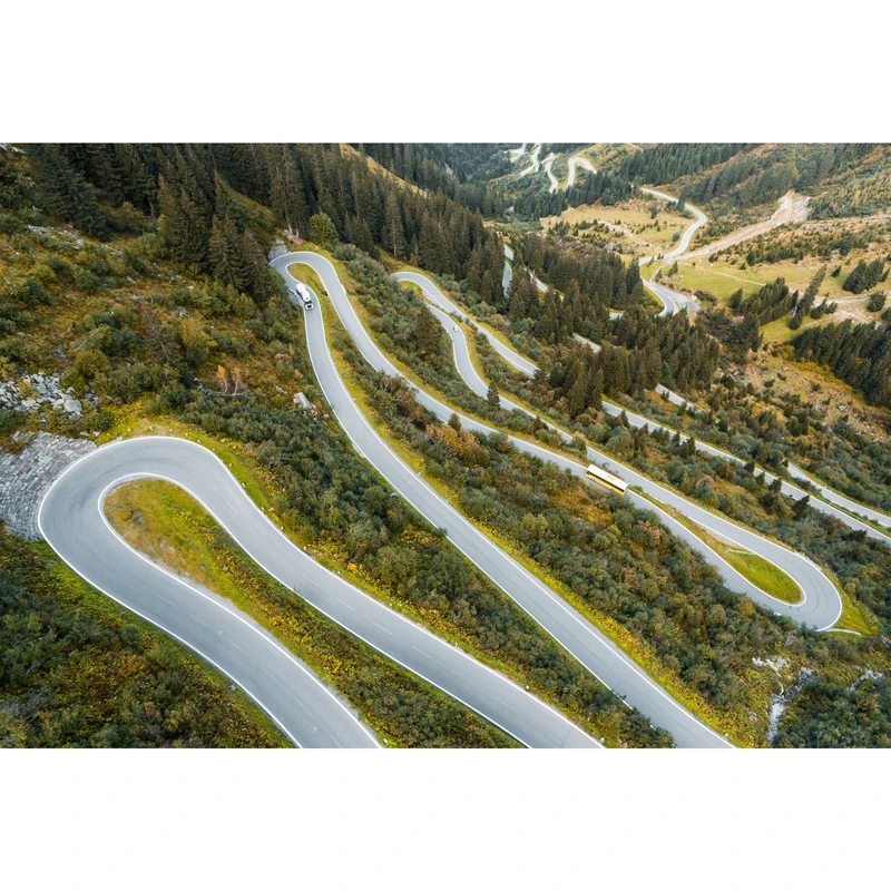 تابلو شاسی طرح جاده مارپیچ و درخت و جنگل مدل T1877