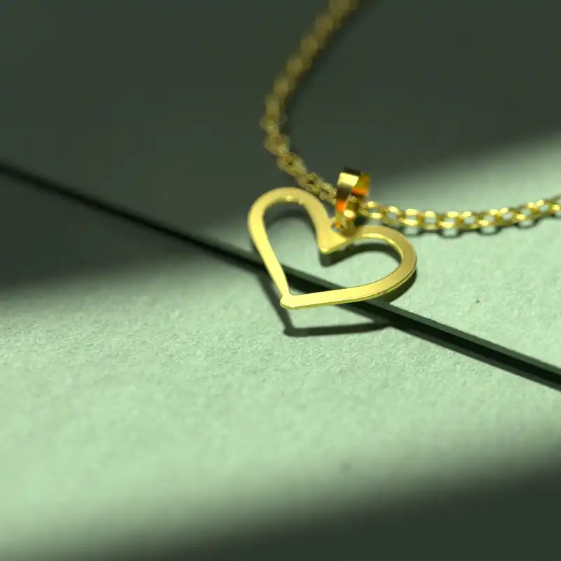 گردنبند طلا 18 عیار زنانه مدوپد مدل قلب کد E1102