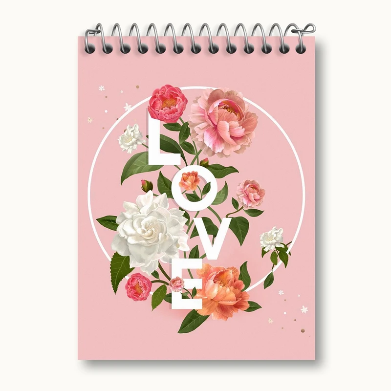 دفتر یادداشت 50 برگ خندالو مدل عاشقانه کد 1880