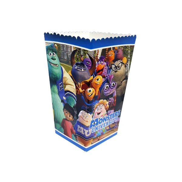 ظرف پاپ کورن یکبار مصرف مدل کارخانه هیولاها مجموعه 10 عددی