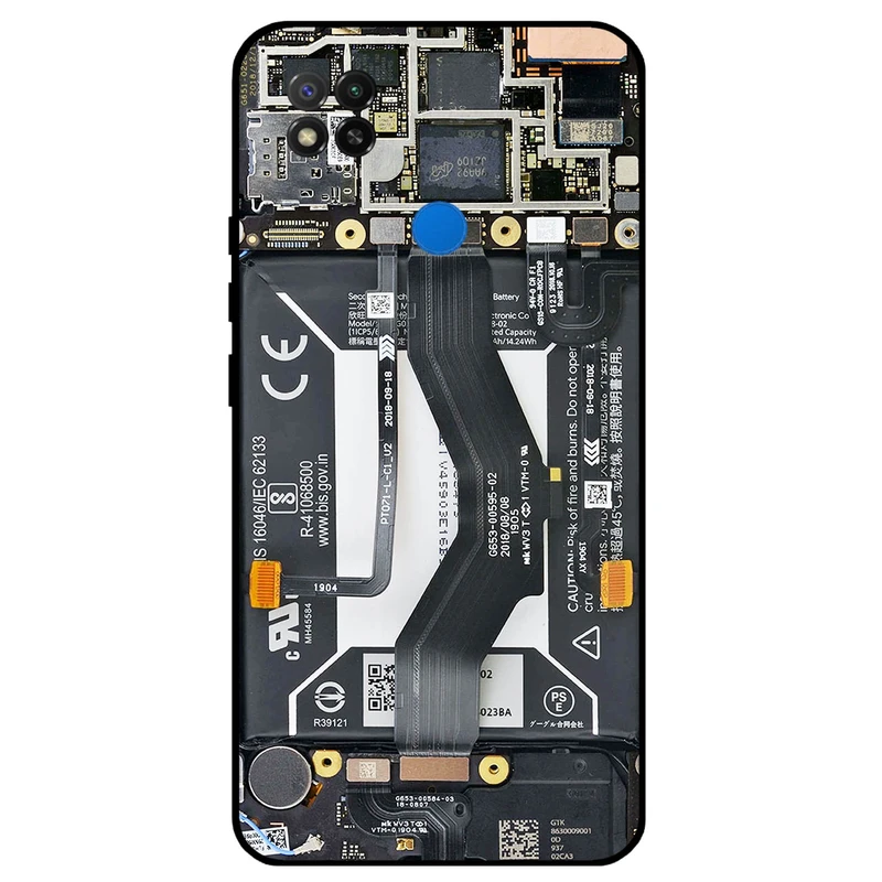 کاور مگافون طرح برد موبایل مدل 8004 مناسب برای گوشی موبایل شیائومی Poco C31