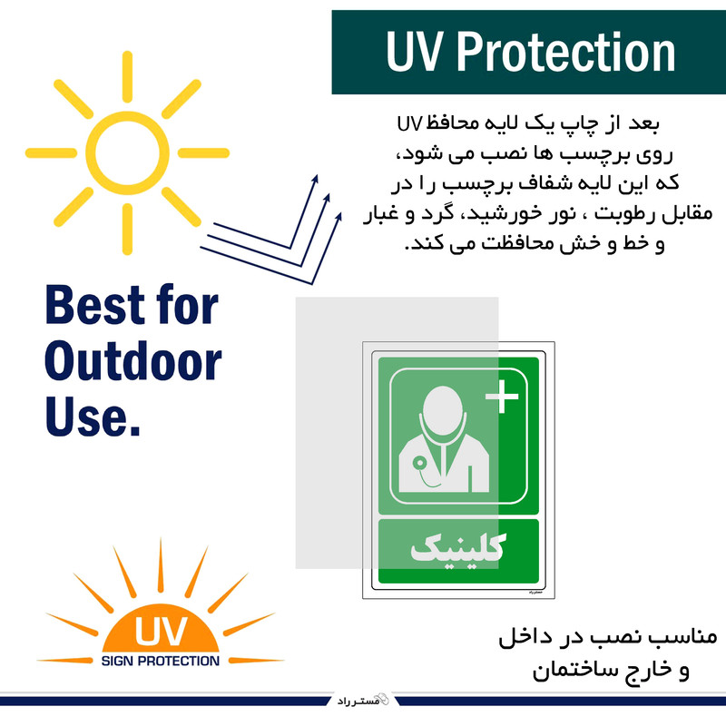 برچسب ایمنی مستر راد طرح کلینیک مدل HSE-OSHa-135