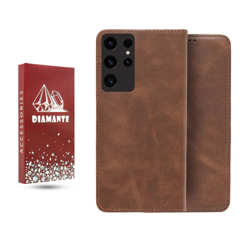 کیف کلاسوری دیامانته مدل قفل مگنتی مناسب برای گوشی موبایل سامسونگ Galaxy S24 Ultra