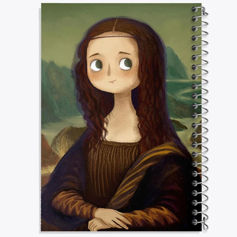 دفتر مشق 100 برگ خندالو طرح مونالیزا کد 23362