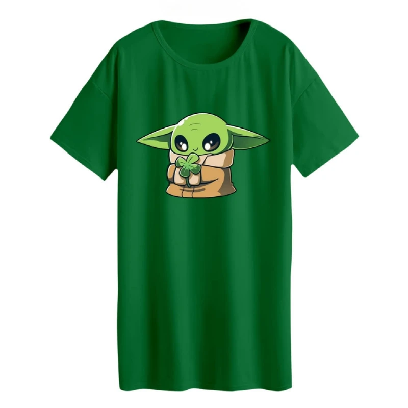 تی شرت لانگ زنانه مدل  بیبی یودا کد 14