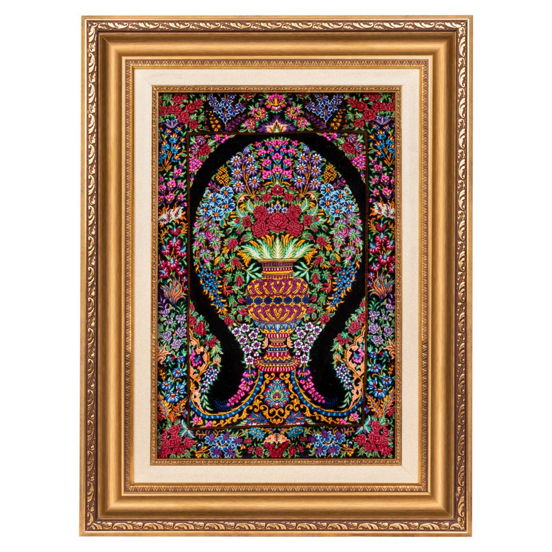 تابلو فرش دستباف سی پرشیا مدل گلدانی کد 902771