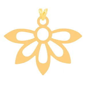 آویز گردنبند طلا 18 عیار زنانه کرابو مدل گلKr31546