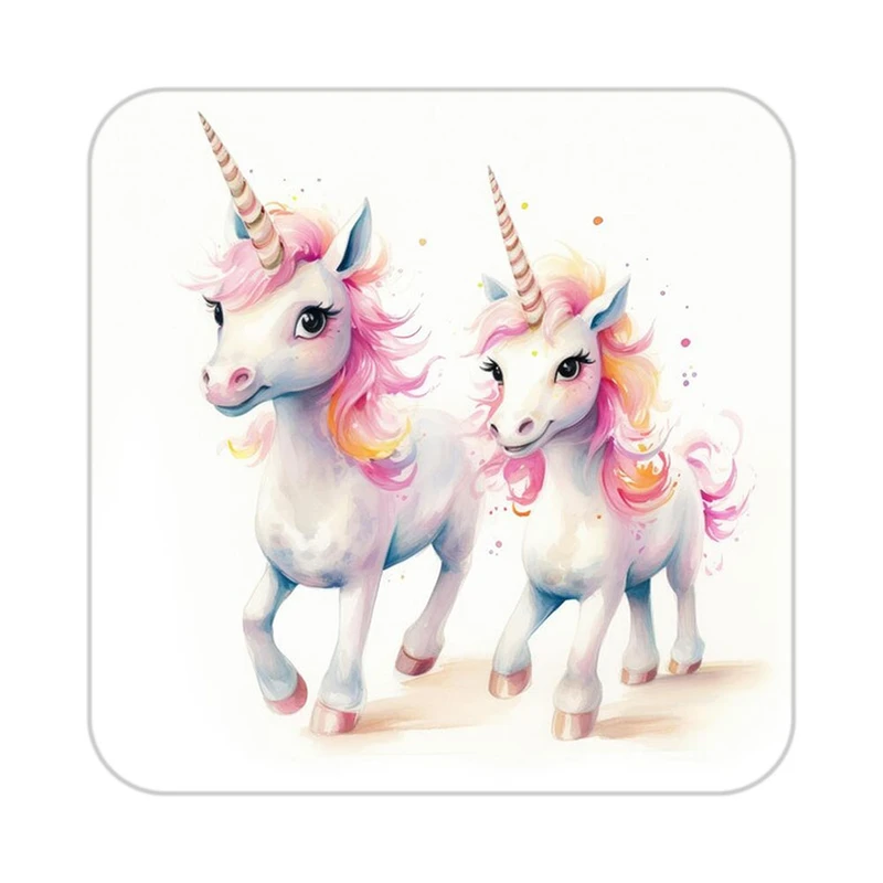 زیر لیوانی کاکتی طرح اسب تک شاخ و یونیکورن مدل mp31503