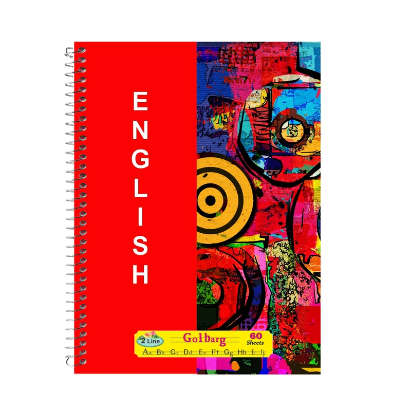 دفتر زبان 60 برگ گلبرگ کد 601