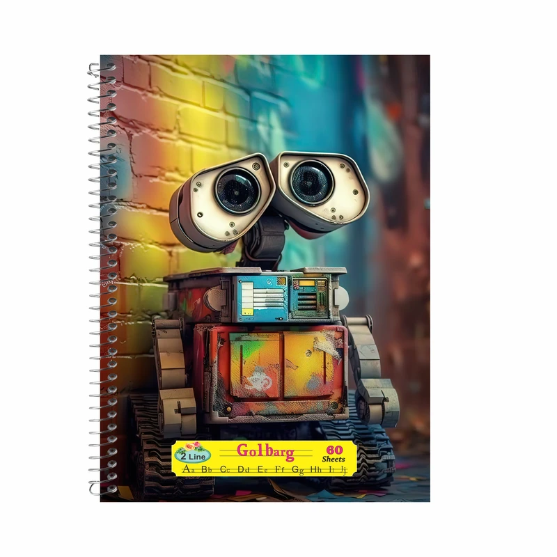 دفتر زبان 60 برگ گلبرگ مدل ربات کد 2326