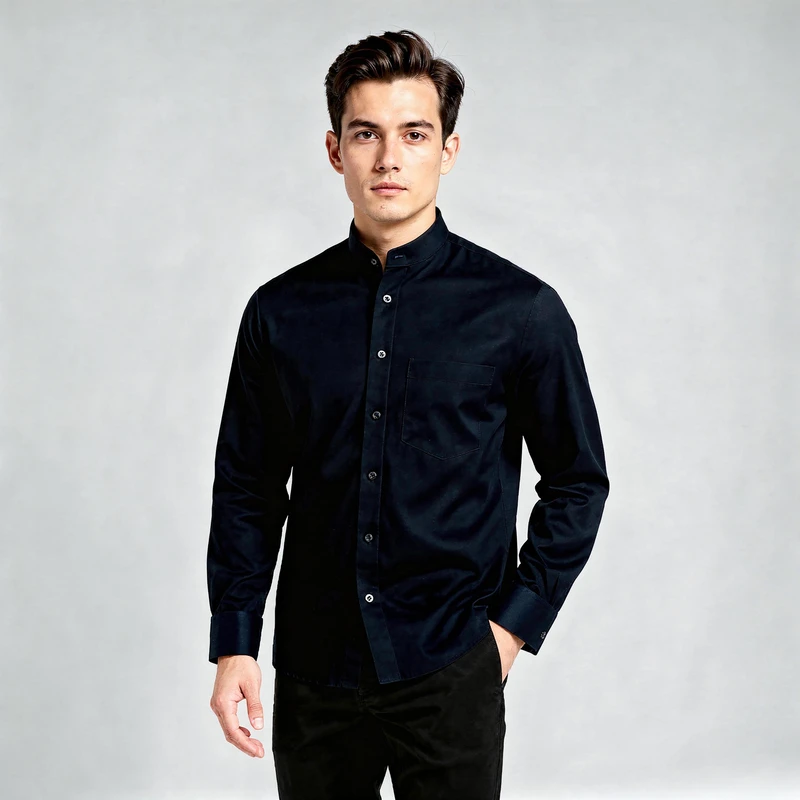 پیراهن آستین بلند مردانه نگین مدل دیپلمات